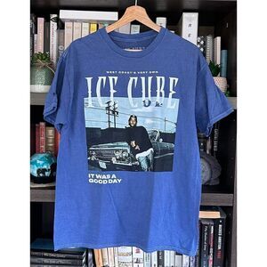 🐿️ NWOT Ice Cube Today Was A Good Day Mineral Blue Unisex Short Sleeve Tee Large